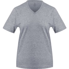 Septemmart %100 Pamuklu V Yaka Slim Fit Basic Kadın T-Shirt
