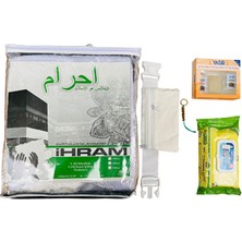 Begün Hac-Umre Ihram Seti..ihram Takımı, Lastikli Para Kemeri, Kokusuz Sabun-Mendil, Say Tesbihi..