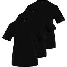 Septemmart (3'lü Paket) %100 Pamuklu Bisiklet Yaka Slim Fit Basic Kadın T-Shirt