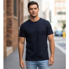 Septemmart %100 Pamuklu Bisiklet Yaka Erkek Slim Fit Basic T-Shirt