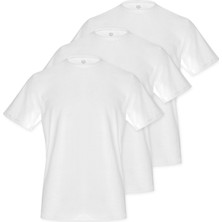 Septemmart (3'lü Paket) Bisiklet Yaka Erkek Slim Fit Basic T-Shirt %100 Pamuk