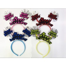 Evaglow Happy Birthday Neon Renk Doğum Günü Tacı 12 Adet