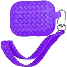 Apple Airpods 1. ve 2. Nesil Mobicaps 3in1 Hasır Örgü Desenli Silikon Airpods Kılıfı