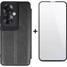 AHK Tekno Oppo Reno 11F Uyumlu Renkli Yumuşak Kapaklı Kılıf / Ekran Koruyucu