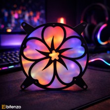 Çiçek Motifli Kasa Fan Kapağı 120MM