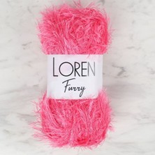 Almira Butik Loren Furry Koyu Pembe El Örgü Ipi - RF016 - 34050