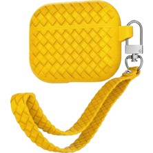 Apple Airpods 1. ve 2. Nesil Mobicaps 3in1 Hasır Örgü Desenli Silikon Airpods Kılıfı