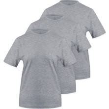 Septemmart (3'lü Paket) %100 Pamuklu Bisiklet Yaka Slim Fit Basic Kadın T-Shirt