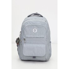 Kapaklı Beş Gözlü Geniş Sırt Çantası – Peluş Hediyeli, Konforlu Askılı, Günlük Kullanım Yeni Sezon