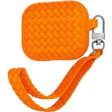 Apple Airpods 1. ve 2. Nesil Mobicaps 3in1 Hasır Örgü Desenli Silikon Airpods Kılıfı