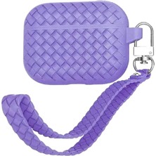 Apple Airpods 1. ve 2. Nesil Mobicaps 3in1 Hasır Örgü Desenli Silikon Airpods Kılıfı