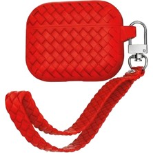 Apple Airpods 1. ve 2. Nesil Mobicaps 3in1 Hasır Örgü Desenli Silikon Airpods Kılıfı