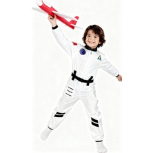KanatGo Çocuklar Için Uzay Kostümü + Köpük Uçak Oyuncak – Parti ve Hediye Elbisesi