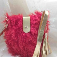 Creatif La Femme Kırmızı Dore Saplı Telefon Çantası