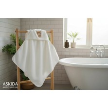 Renkli Düşler Atölyesi %100 Pamuk Bebek/çocuk Kundak Ayıcık Desenli Banyo Havlusu 85*85 /0-3 Yaş Bornoz