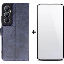 AHK Tekno Realme C65 Uyumlu Renkli Yumuşak Kapaklı Kılıf / Ekran Koruyucu