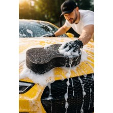 Fine Clean ( 3 Adet ) Siyah Oto Yıkama Köpürtme Süngeri . Boya Dostu Yumuşak Sünger