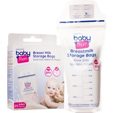 Gfc Life Store 25 Adet Anne Sütü Saklama Poşeti, Çift Fermuarlı Kilit Sistemli, Şeffaf, 180-200 ml Kapasiteli, Bpa Içermeyen