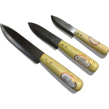 Gfc Life Store 3 Lü Set Paslanmaz Çelik Ahşap Bıçak