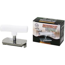 Gfc Life Store Metal Kavanoz Açacağı, Plastik Tutma Kollu, Paslanmaz Çelik, Çevir-Sıkıştır-Aç Mekanizmalı, Mutfak Gereçleri