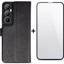 AHK Tekno Realme C65 Uyumlu Renkli Yumuşak Kapaklı Kılıf / Ekran Koruyucu