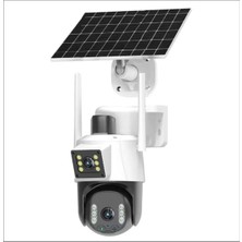 Pulnix 4g Solar Kamera Aov 7/24 Esim PLX-7003İPC Çift Kameralı Simkartlı Kamera