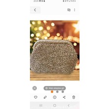 Creatif La Femme Dore Altın Burslu Metalik Kağıt Ip Çanta