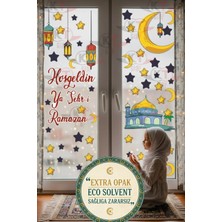 Kt Grup Mübarek Ramazan Ayı Cam Duvar Süsleri Hoşgeldin Ramazan Mat Görünümlü Sticker Seti