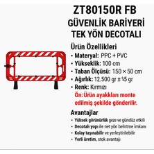 Zeplin Güvenlik Bariyeri Tek Yön Decotalı 150 X50 cm