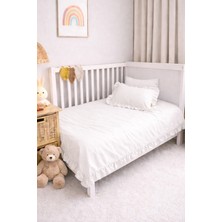 Piamom Sade Düz Farbalalı / Fırfırlı Pamuklu Bebek / Çocuk Nevresim Takımı