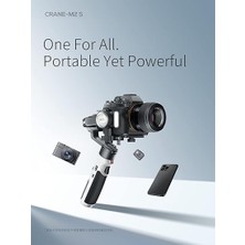 Zhi Yun Crane M2S Combo[official] 3 Eksenli Stabilizatör Gimbal Akıllı Telefonlar, Aksiyon Kameraları, Kompakt ve Hafif Hibrit Kameralar Için