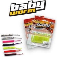 Baby Worm 5.2 cm Floating Lrf Silikonu Uv Fire Tiger