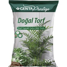 Prestige Yeşil Yapraklı Bitkiler Için Gübre (N-P-K) Katkılı Doğal Toprak Torf 20 Lt