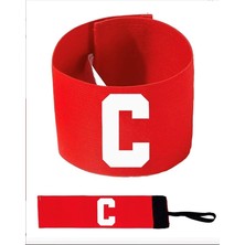 Profesyonel Kaptanlık Pazubandı Kaptan Kolluğu Kaptanlık Bandı 1 Adet Kırmızı