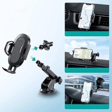 Nıppon, Uzatılabilir Vantuzlu Araç Içi Telefon Tutucu - Araba Telefon Tutucu - Tek Tuşla Açılır Kanatlar