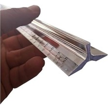 30 cm Plastik Şeffaf 1 Adet Tribli Desimetre Okul Sınıf Öğrenci Tutumu Kolay Cetvel 30 cm