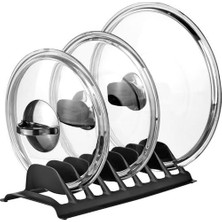 Dolap Içi Tencere Tava Kapağı Tabak Düzenleyici Sepet Tabaklık Bulaşıklık Mutfak (Beyaz)