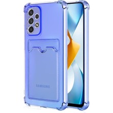 Samsung Galaxy A73 5g Card Slot Shock Için Kılıf Mavi [galaxy A73 5g ile Uyumlu Kılıf - Mavi]