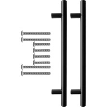 Mutfak ve Banyo Dolabı Kapakları ve Çekmeceler Için Metal Kulp Paslanmaz Mobilya Dolap Kulbu 160MM Mat Siyah 2 Adet