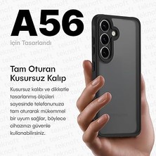 Samsung Galaxy A56 Için Basic Serisi Yükseltilmiş Lens Çerçeveli Ultra Güçlü Darbeye Dayanıklı Yumuşak Silikon Mat Kılıf (Galaxy A56)