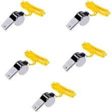 Metal Ipli Hakem ve Deprem Düdüğü Tekli Demir Düdük (5 Adet)