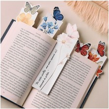 Renkli Kelebek Figürlü Motto Mesajlı Kitap Ayracı