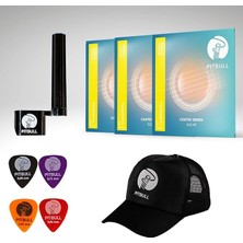 Coated Seri Normal Tansiyon Klasik Gitar Teli 3'lü Set + Şapka,tel Sihirbazı,pena Hediyeli Ccg Nt 3p Ssc