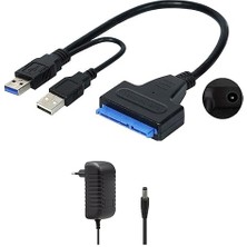 3.0 2.5 3.5 Inç Sata SSD HDD Hard Disk Çevirici Dönüştürücü + Adaptör