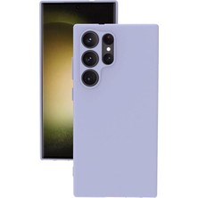 Galaxy S23 Ultra Ile Uyumlu Kılıf Kamera Korumalı Silikon Zore Biye Arka Kapak Lila