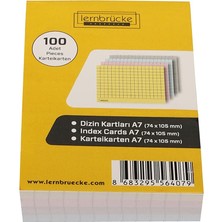 Renkli Kareli A7 Dizin Kartı Karteıkarten 100'LÜ