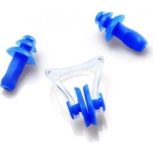 Yüzücü Tıkaç Seti, Silikon Burun Klipsi ve Kulak Tıpası, Gürültü Engelleyici Uyku ve Yüzme Için, Şeffaf Kutulu