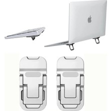 Nirnisa 1 Çift Mini Laptop Standı 2 Kademe Yükseklik Ayarlı Tablet Macbook Telefon Tutucu Yükseltici Ayak