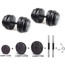 36 kg (2x 18KG) Dambıl Seti Siyah