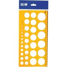 Rio Daire Şablonu Cetvel Sarı